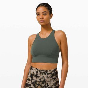 NWT Lululemon Wunder Train Long-Line Bra, C/D Cups Smoked Spruce Size 8